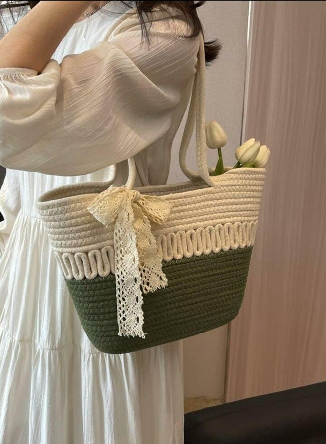 Textile and Beyond تيكستايل آند بيوند | حقيبة كتف قطنية بوهيمية للنساء - مريحة للحمل على الكتف، مثالية للاستخدام اليومي والسفر - Image 5